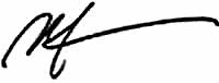 Mark E. Biehl Signature