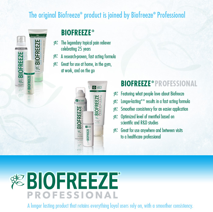 Biofreeze is now joined by Biofreeze Professional